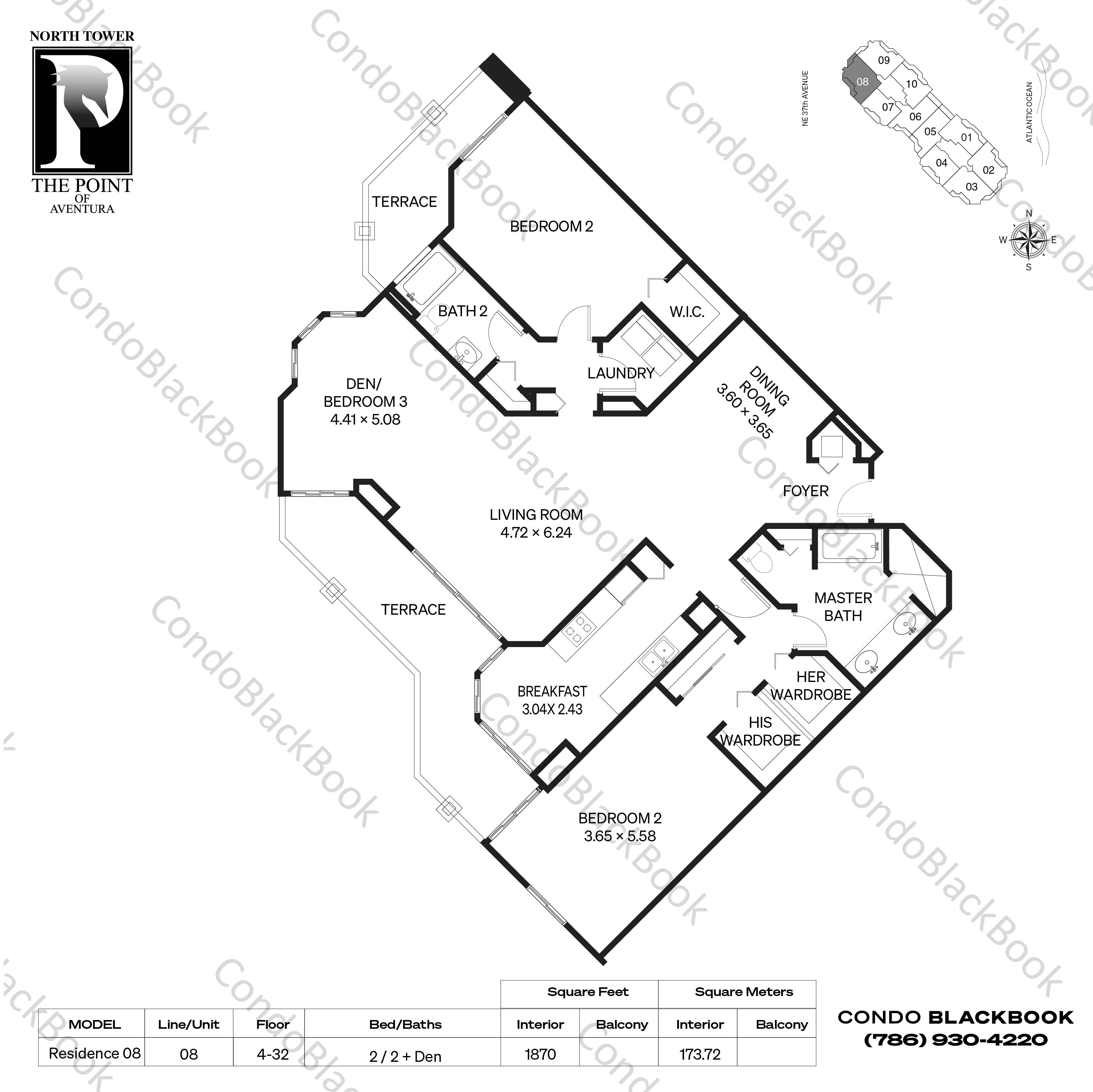 North Tower at The Point Unit #1108 Condo in Aventura | CondoBlackBook