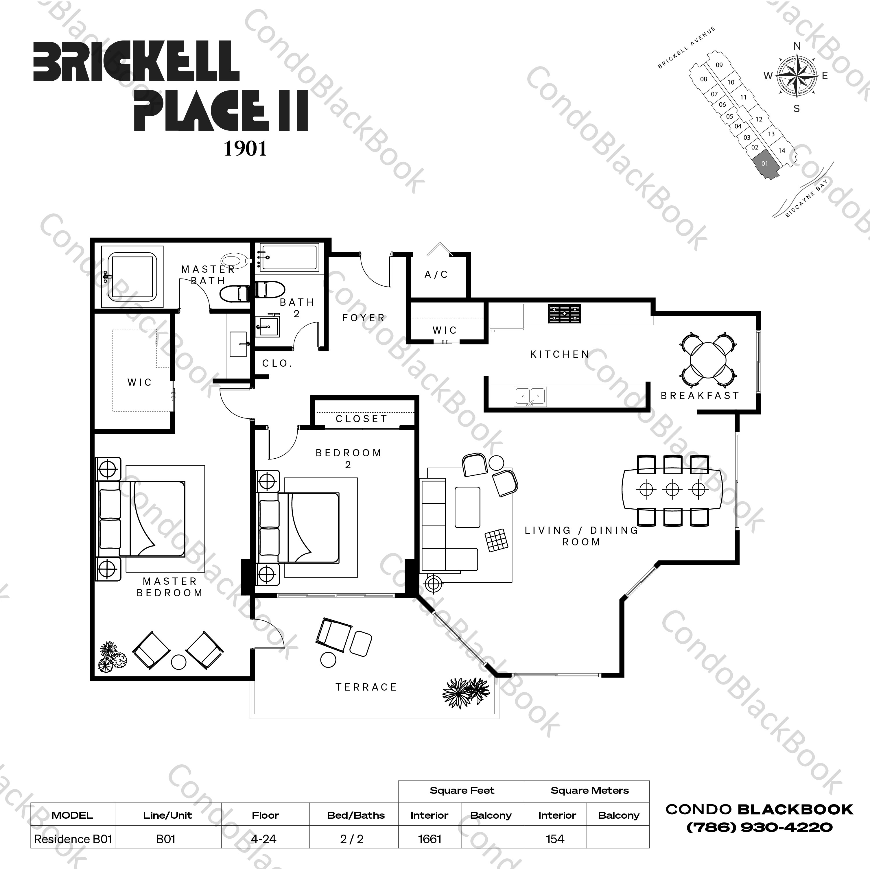 Brickell Place B Unit #B408 Condo In Brickell - Miami Condos ...