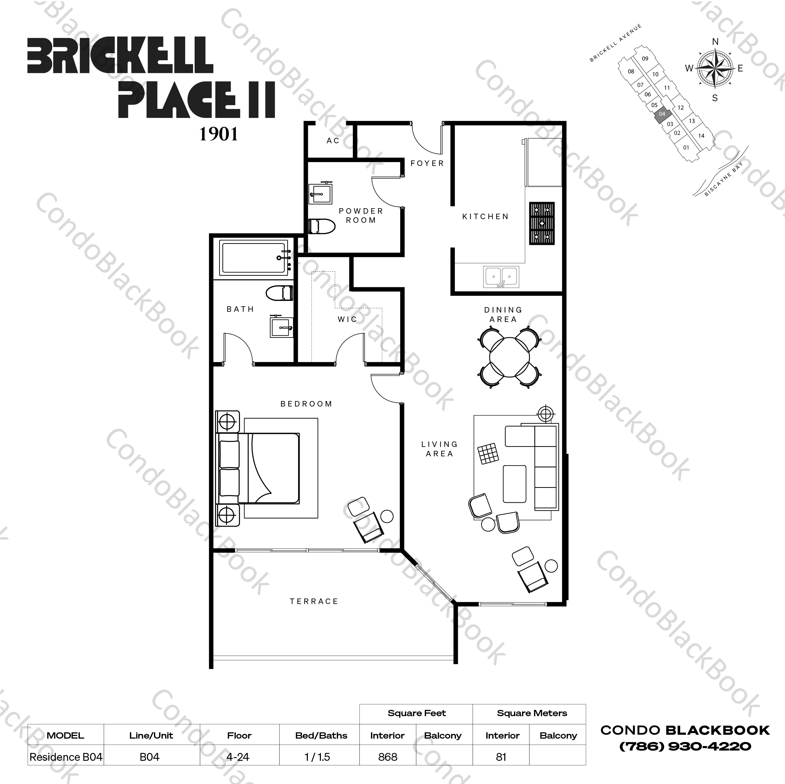 Brickell Place B Unit #B1005 Condo For Sale In Brickell - Miami Condos ...