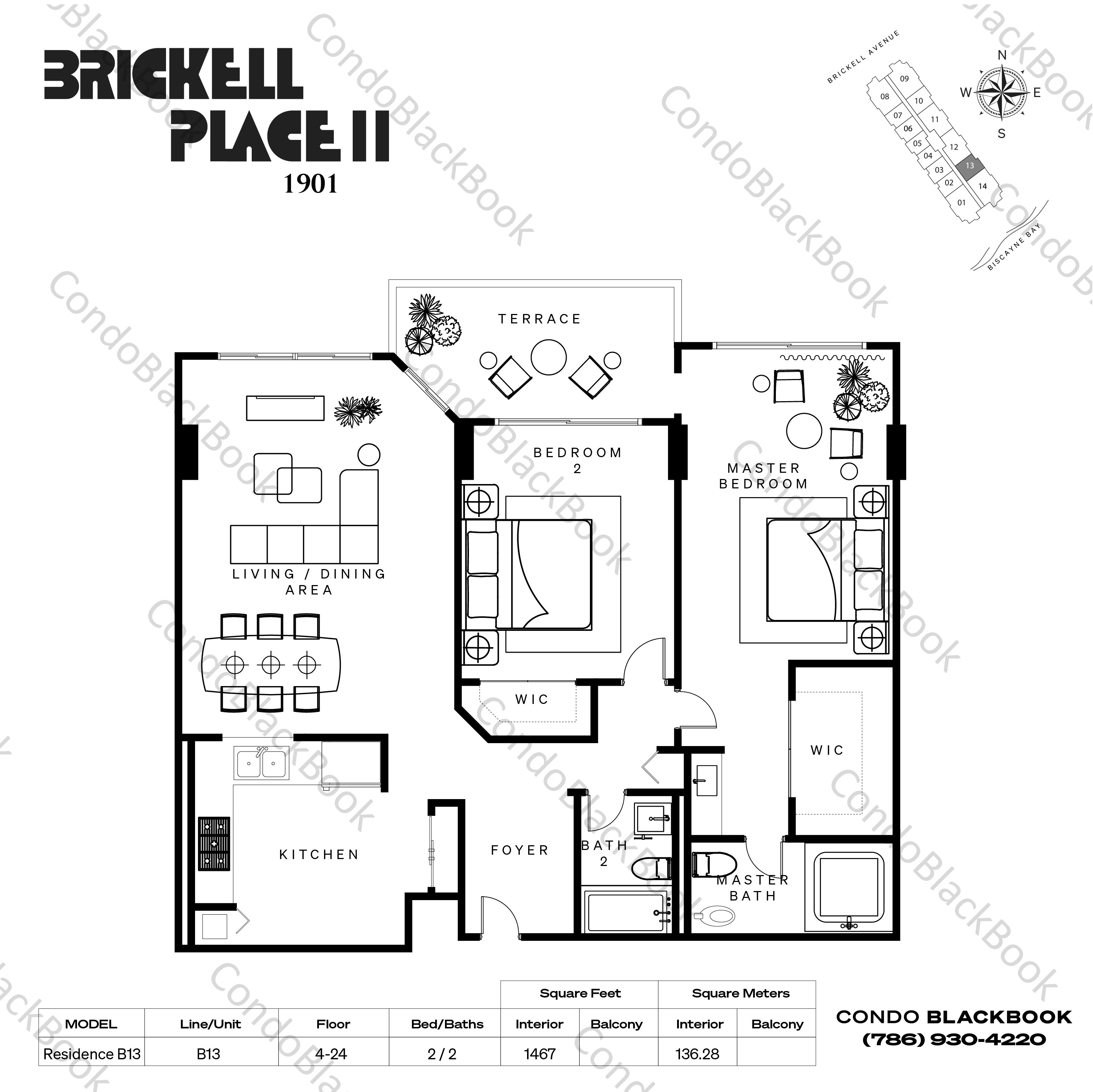 Brickell Place B Unit #B1613 Condo In Brickell - Miami Condos ...