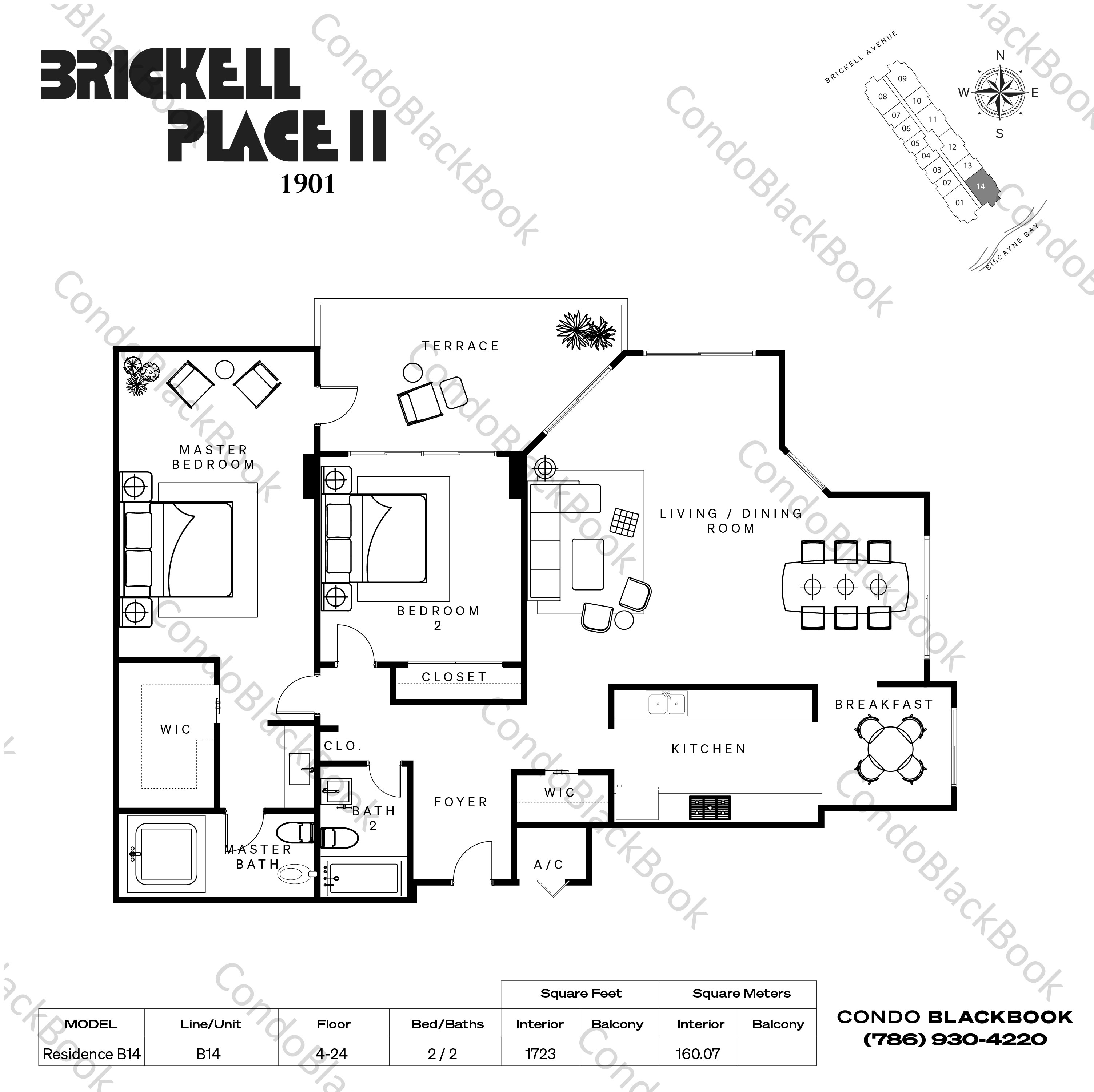 Brickell Place B Unit #B1114 Condo In Brickell - Miami Condos ...