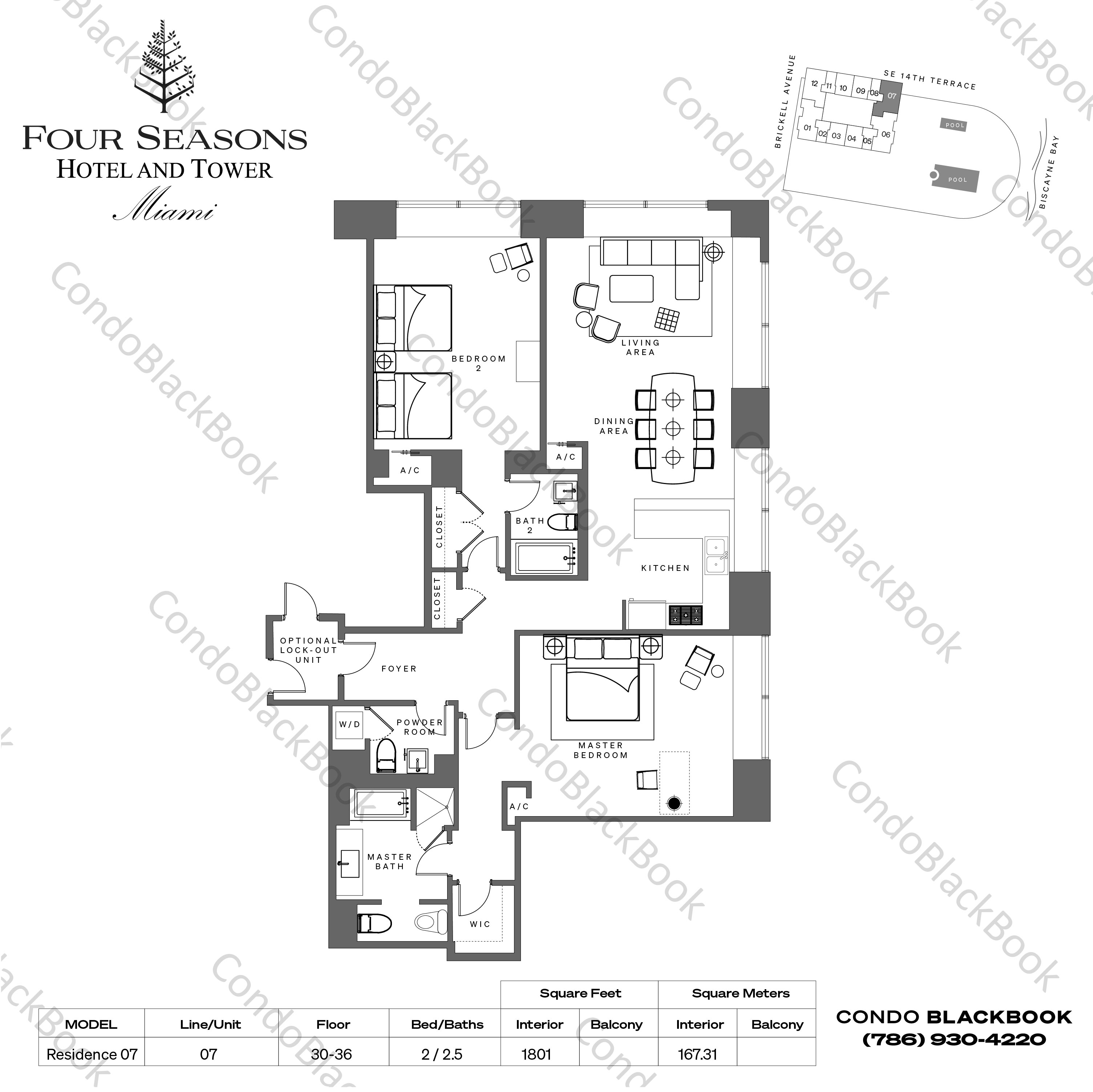 The Four Seasons Residences Unit #3207 Condo In Brickell - Miami Condos 