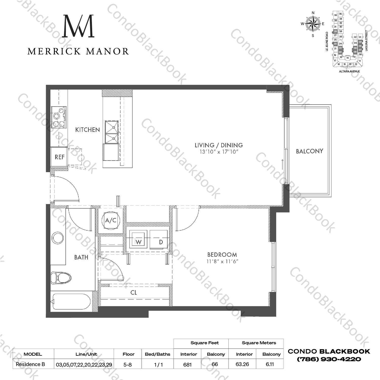 Merrick Manor Unit 805 Condo in Coral Gables CondoBlackBook