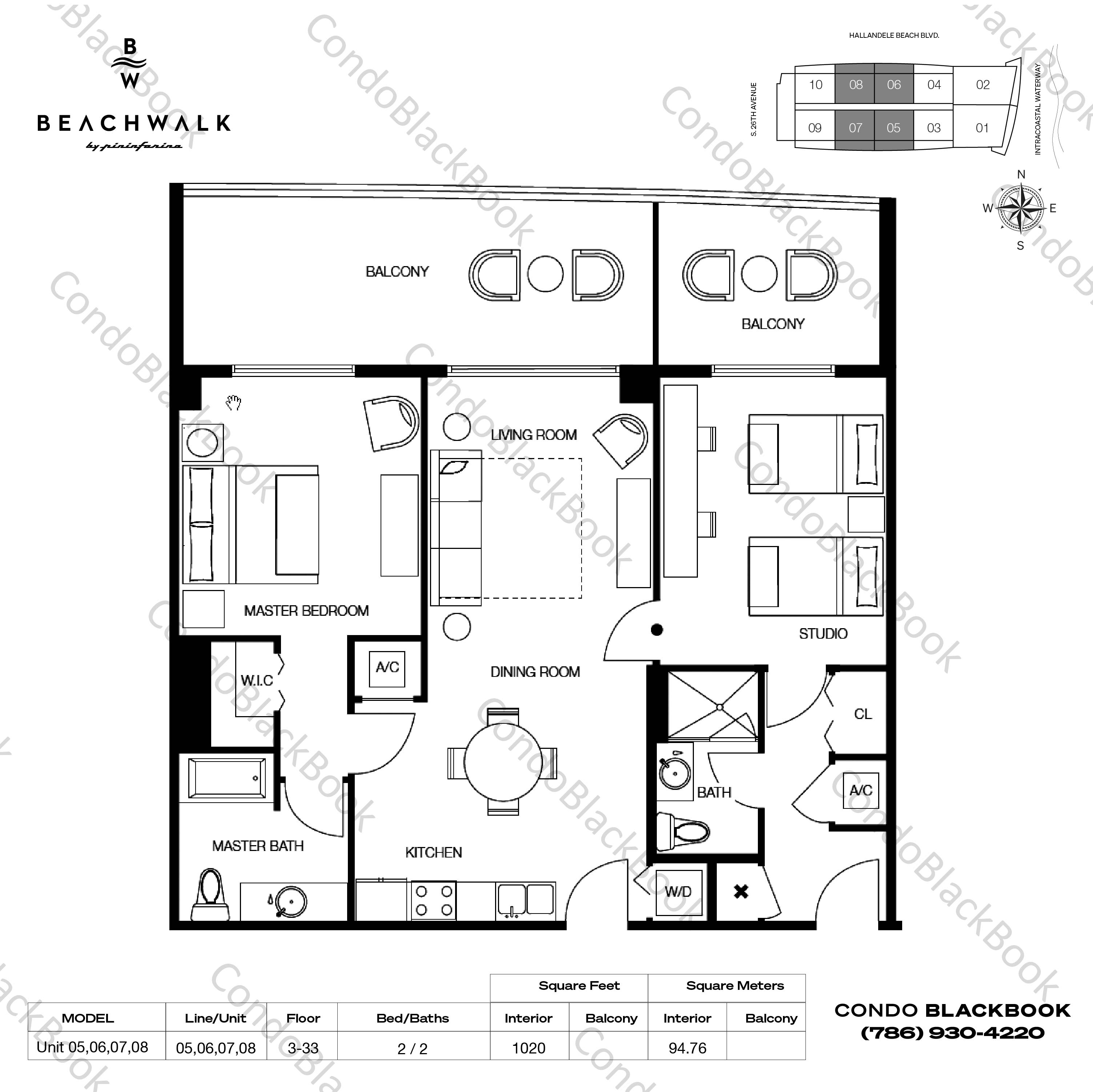 Beachwalk Unit R1705 Condo In Hallandale Beach CondoBlackBook   Miami Hallandale Beach Beachwalk Plan Image 100170497 2168  