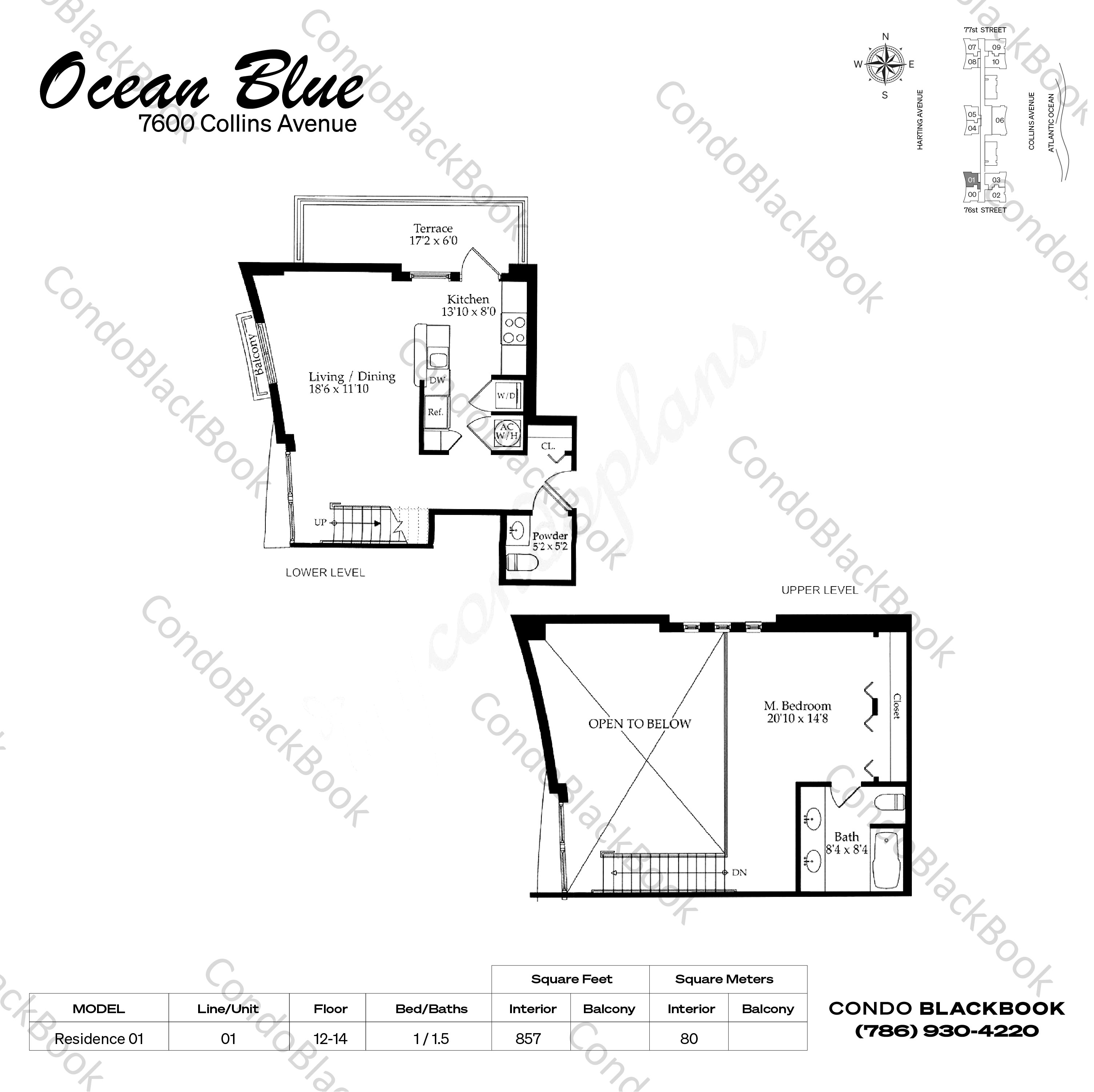 Ocean Blue Unit #PH-1201 Condo in North Beach - Miami Beach Condos ...