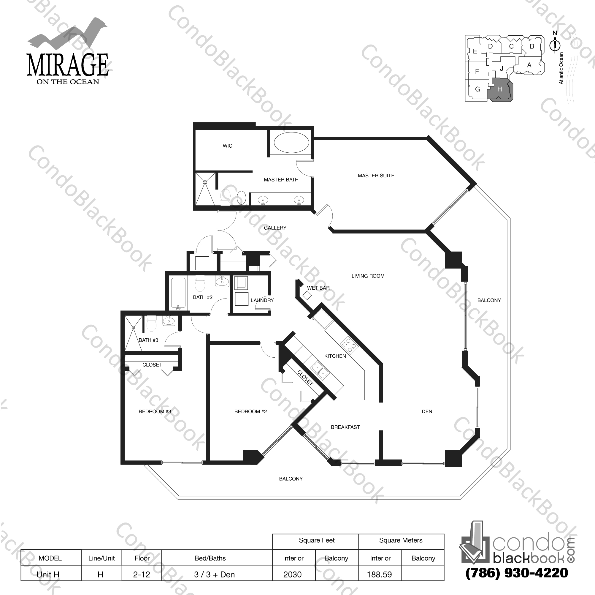 Mirage Unit #2H Condo in Surfside | CondoBlackBook